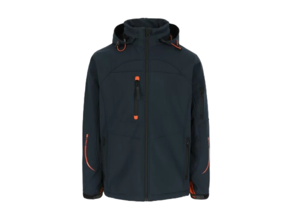 Multi-lomme åndbar, vandafstødende og vindtæt 3-lags Softshell jakke